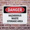 Signmission Hazardous Waste Storage Area Danger Sign, Plastic, 10in W x 7in L, 2PK OS-2PACK-DS-P-710-L-2406 - alternate 5